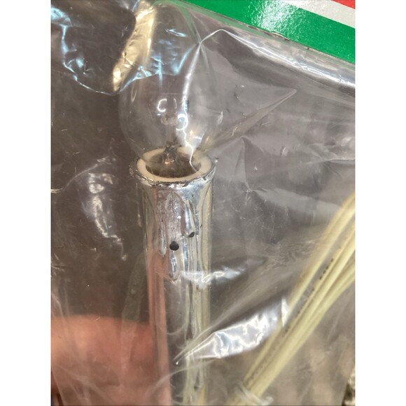 Vintage Single Light Candolier Candelabra Electric Drip Candle Silver Plastic X2 - Picture 14 of 16